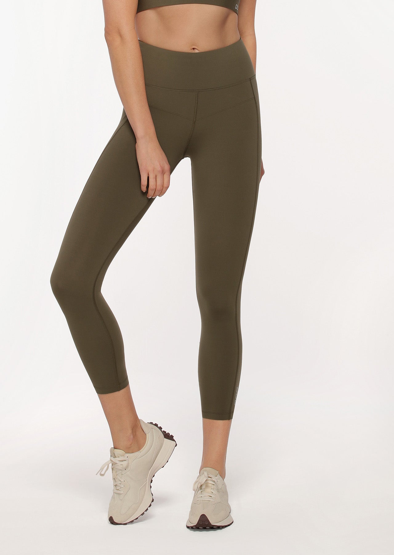 Lorna Jane Ultimate Support Ankle Biter Leggings - Pale Olive