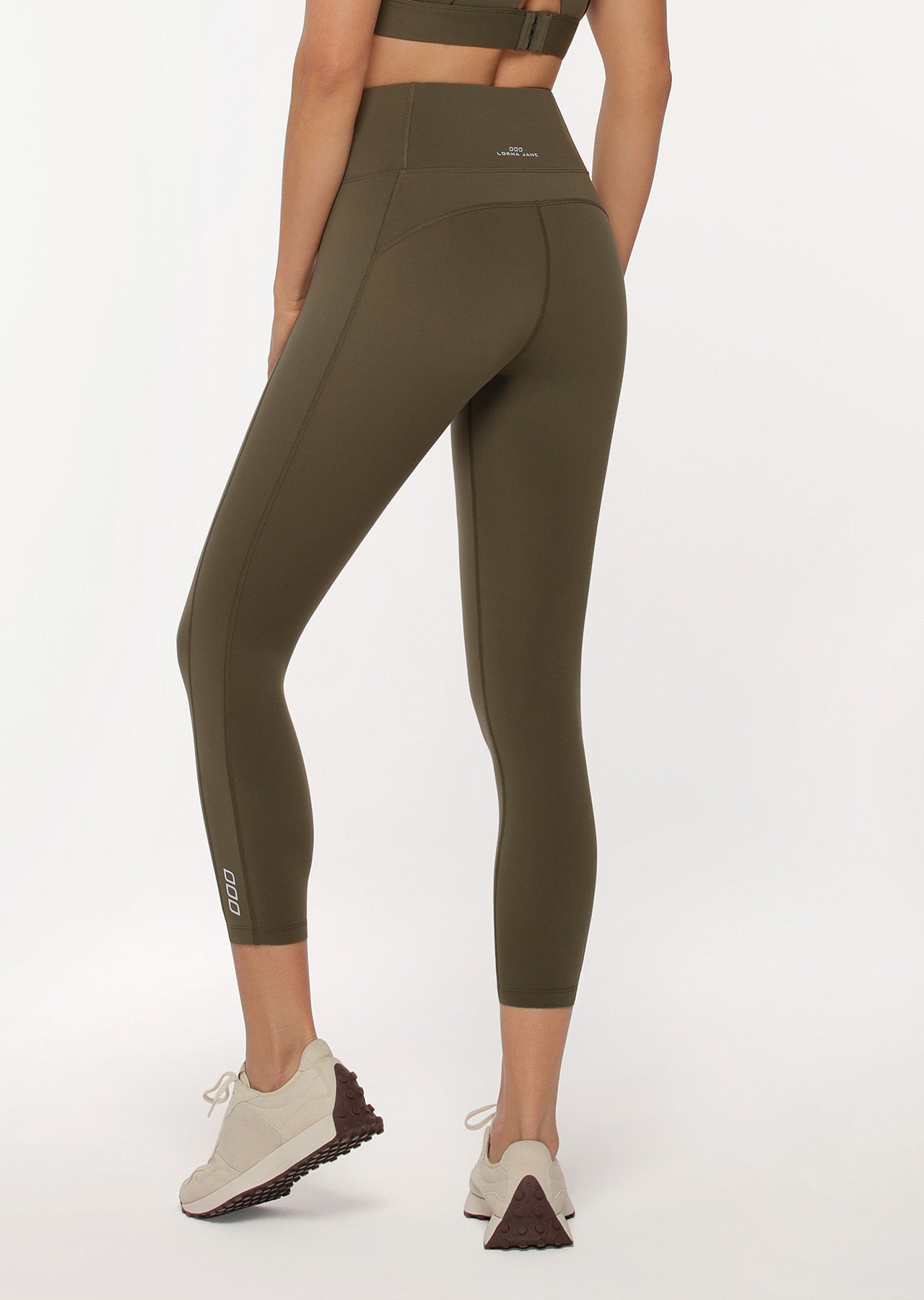 Lorna Jane Ultimate Support Ankle Biter Leggings - Pale Olive