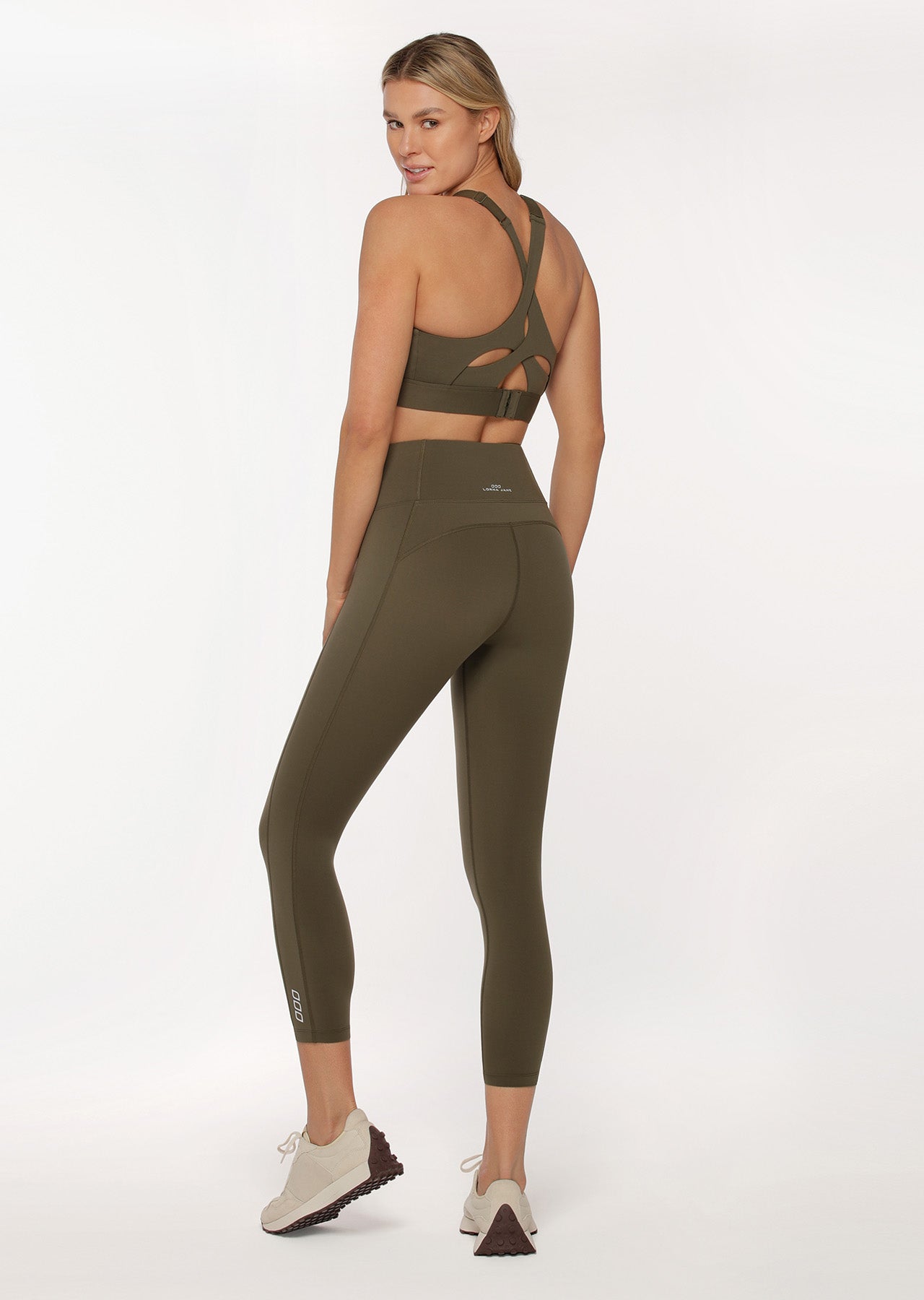 Lorna Jane Ultimate Support Ankle Biter Leggings - Pale Olive