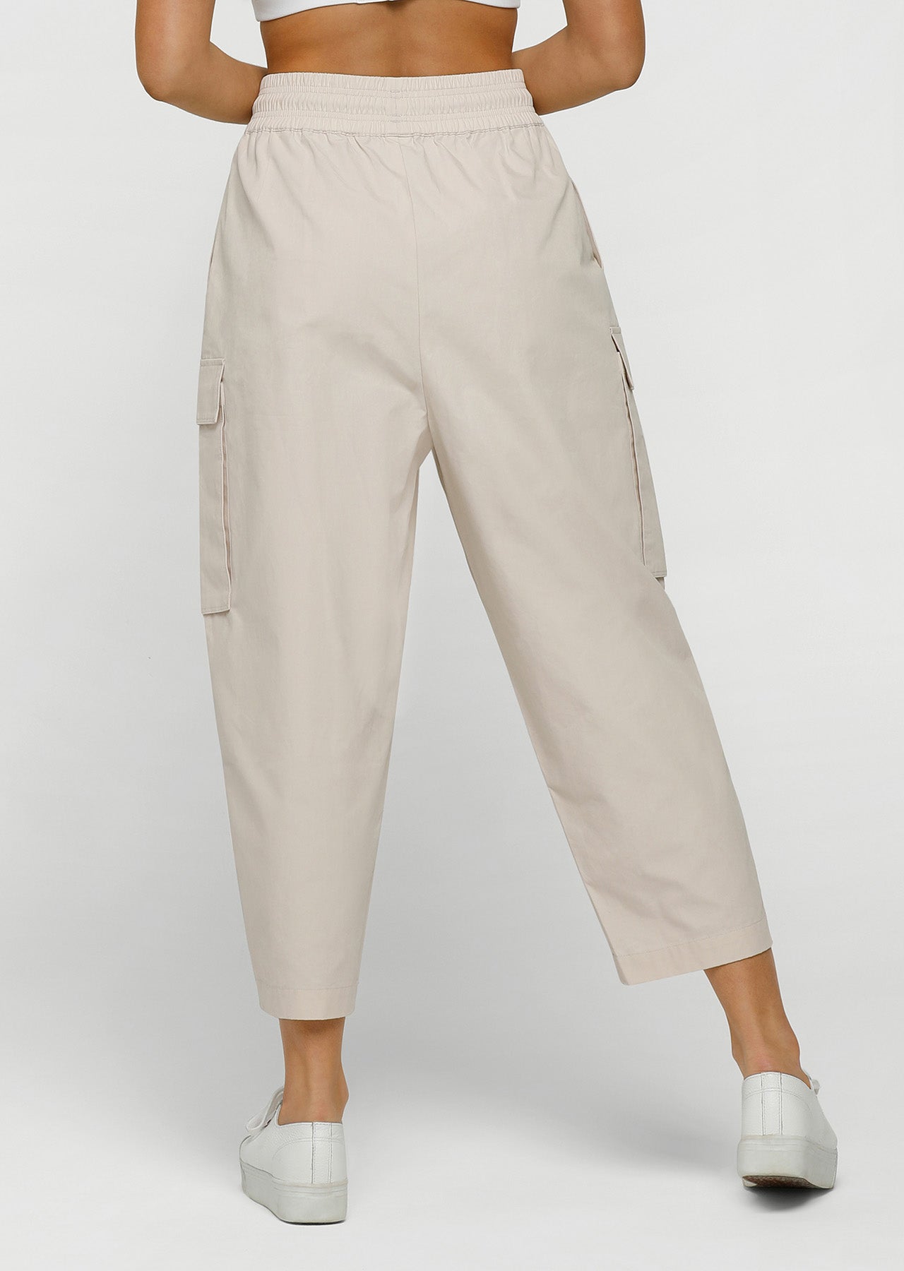 Lorna Jane Utility Pocket Lounge Pants - White Sand