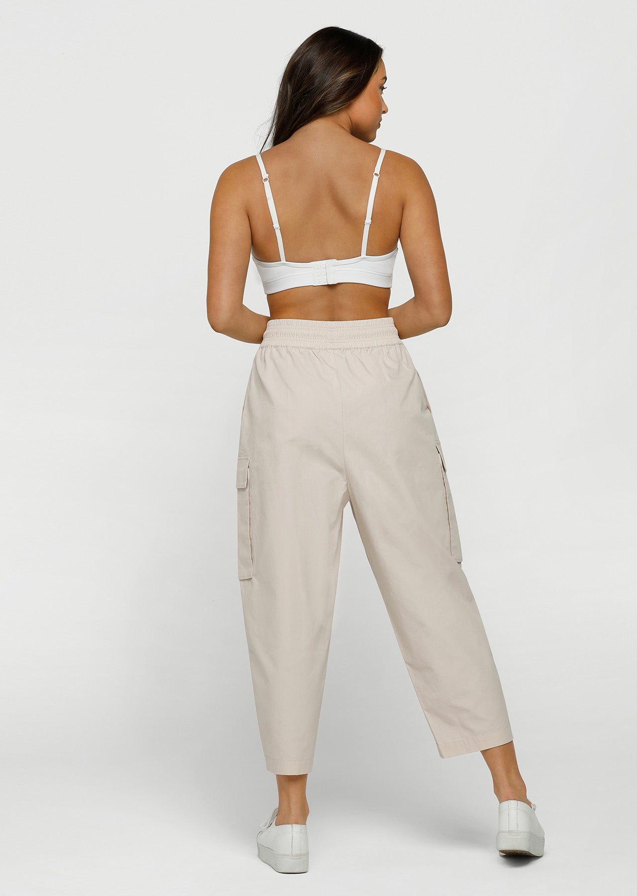Lorna Jane Utility Pocket Lounge Pants - White Sand