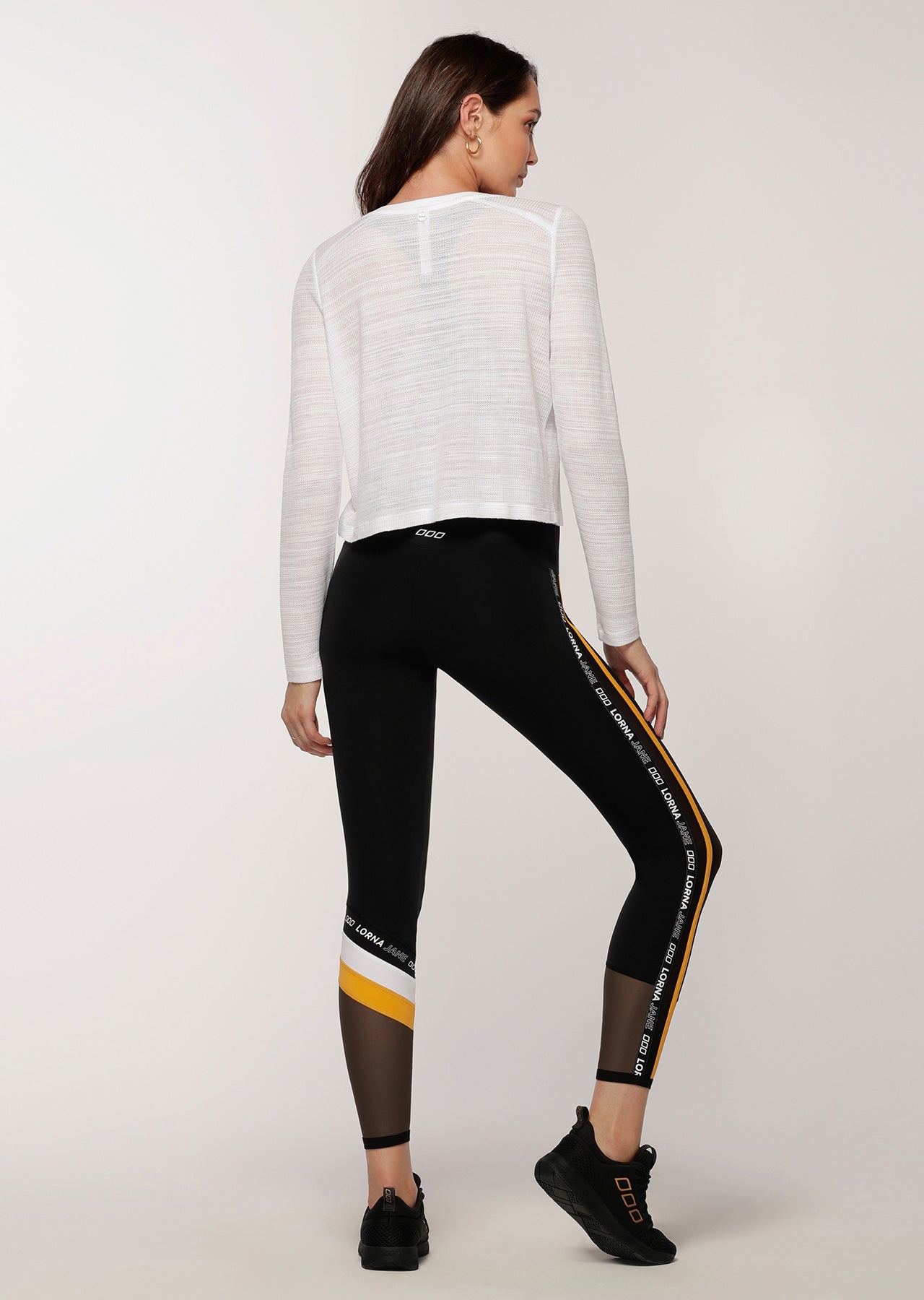 Lorna Jane Waffle Knit Cropped Pullover - White