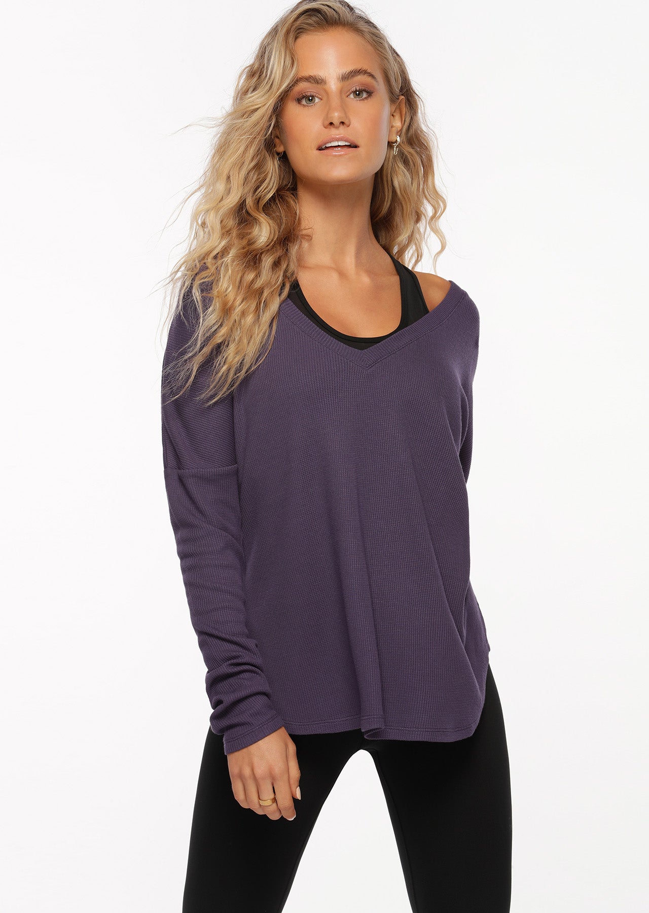 Lorna Jane Warm Up Long Sleeve Top - Night Violet