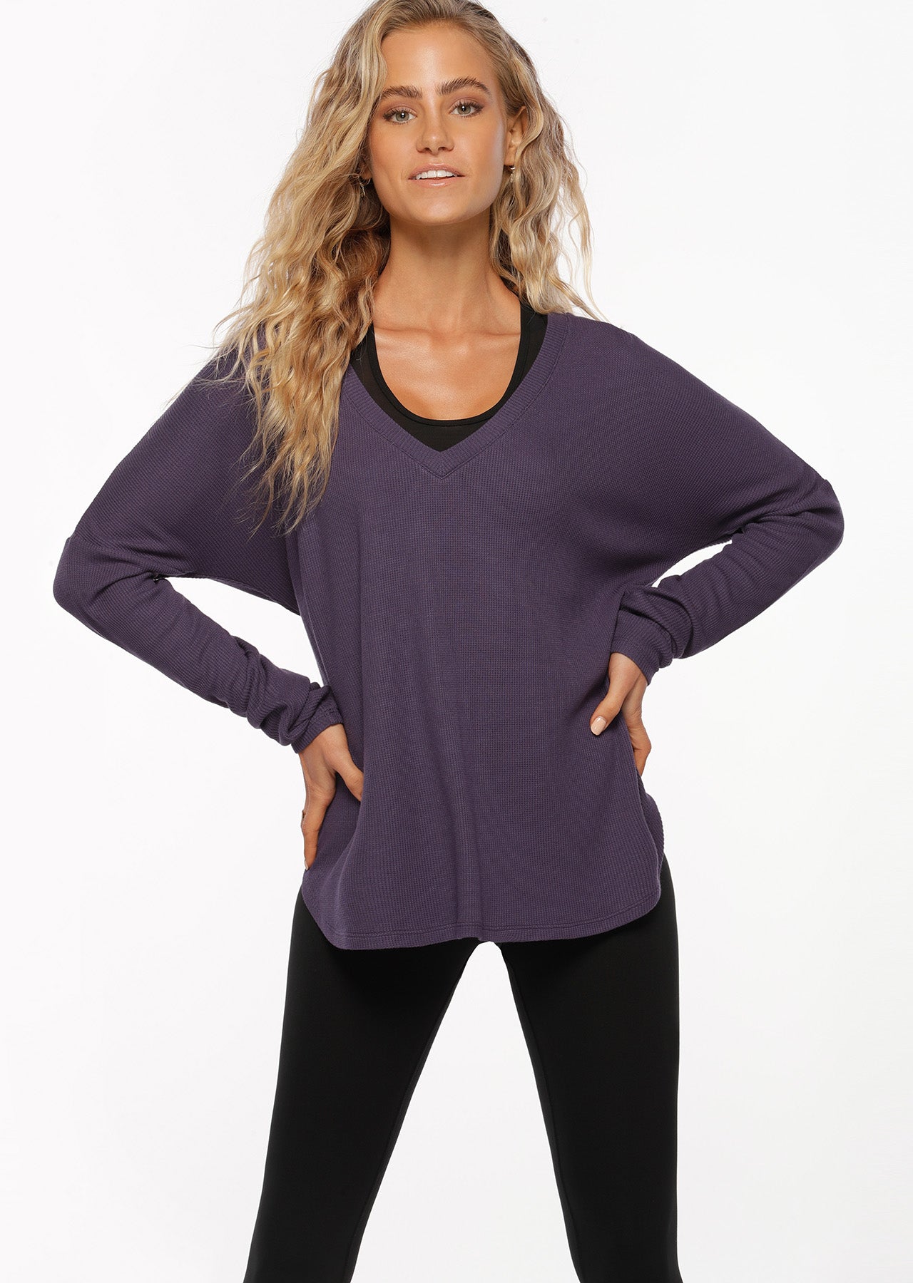 Lorna Jane Warm Up Long Sleeve Top - Night Violet