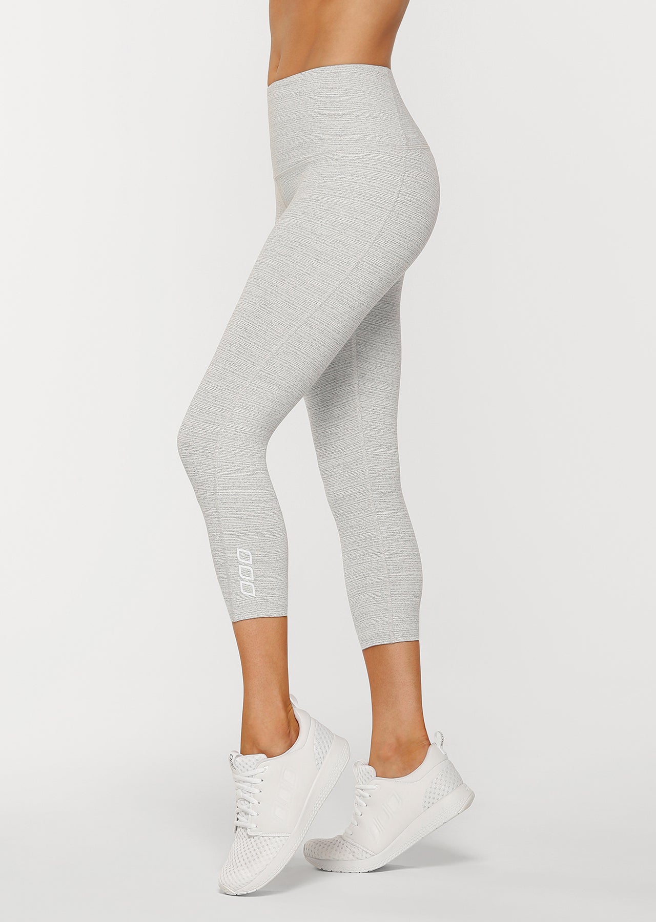 Lorna Jane Warrior Core 7/8 Tight - Pale Grey Marl