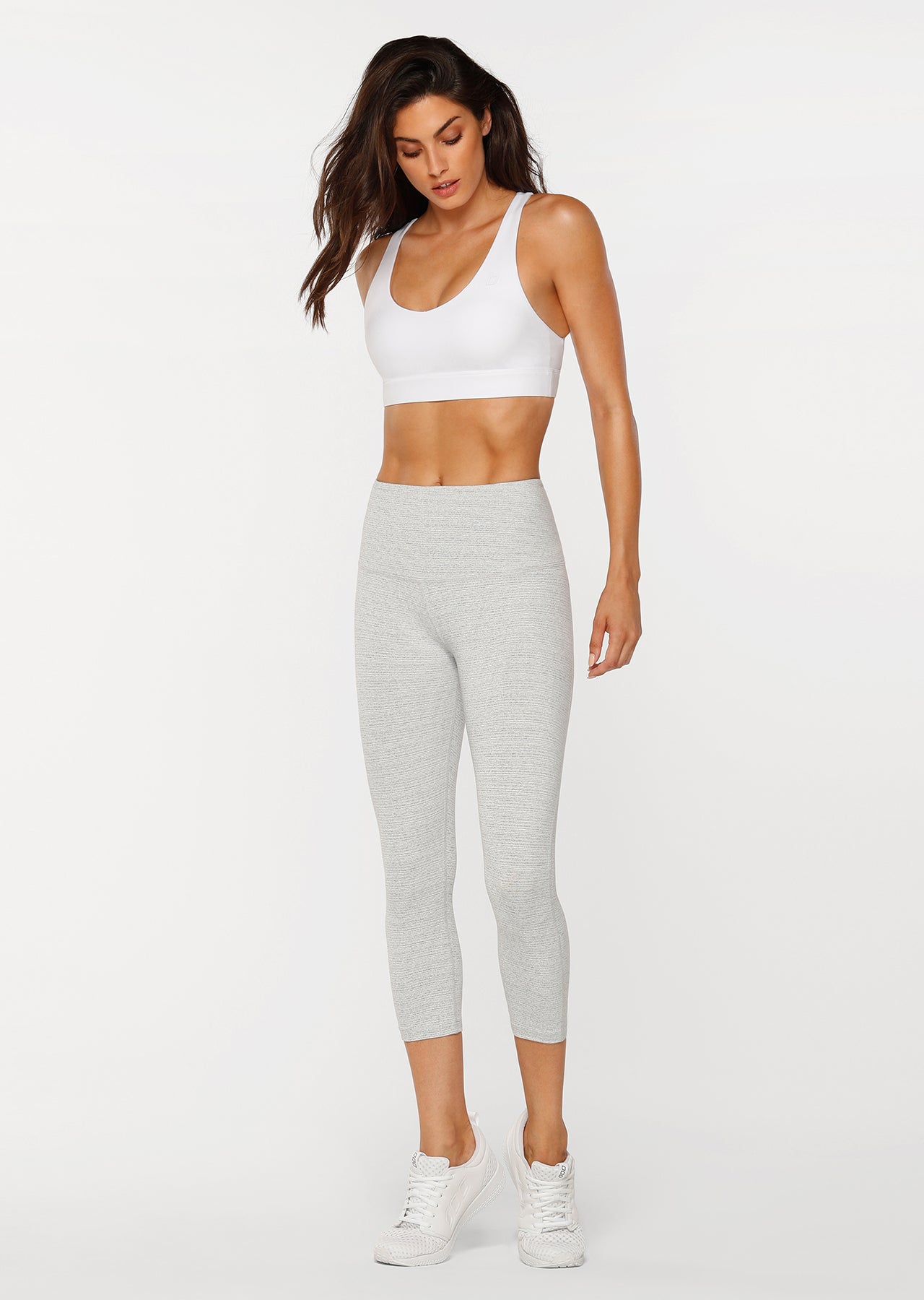 Lorna Jane Warrior Core 7/8 Tight - Pale Grey Marl