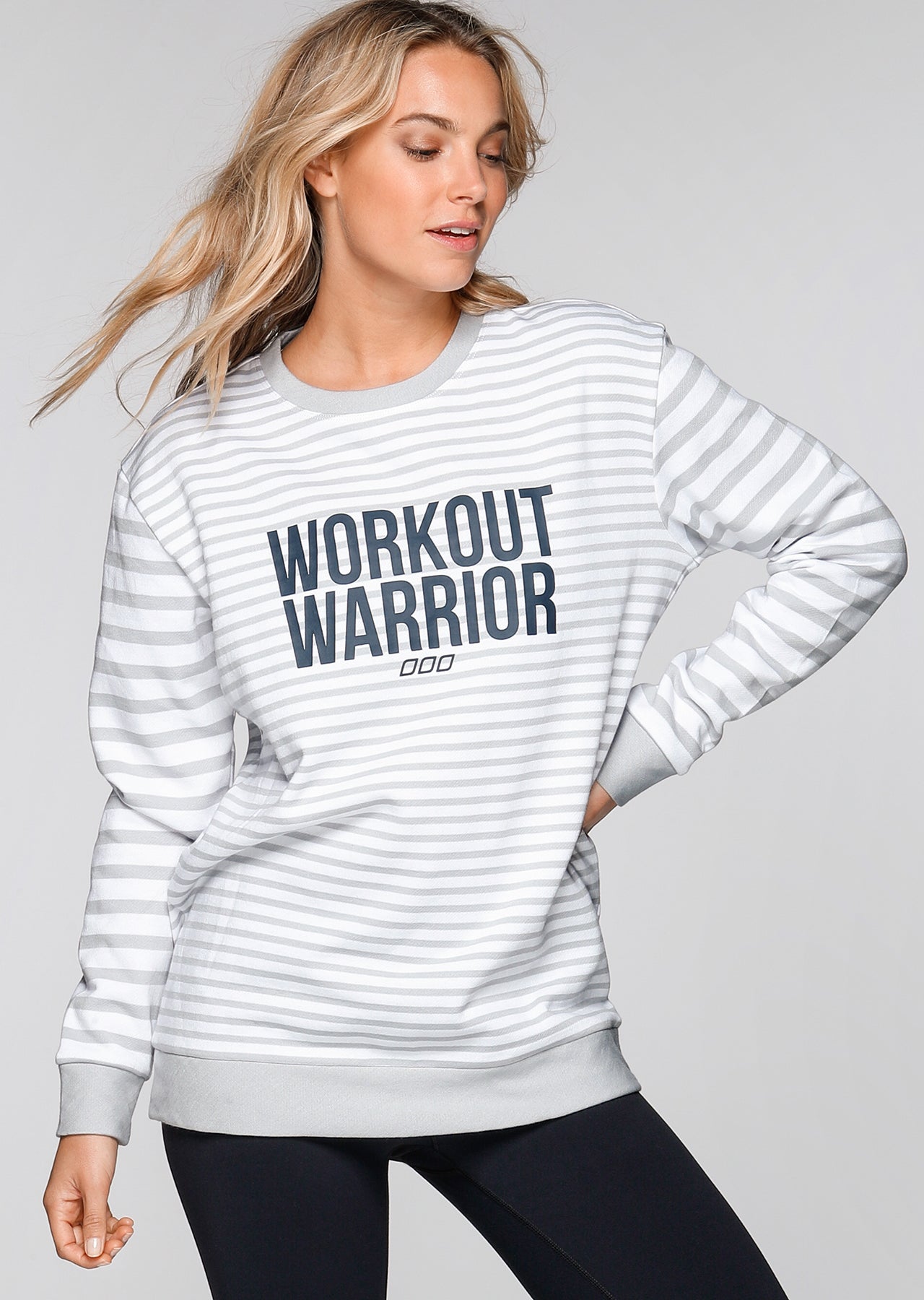 Lorna Jane Warriors Sweat Shirt - Galaxy/White 