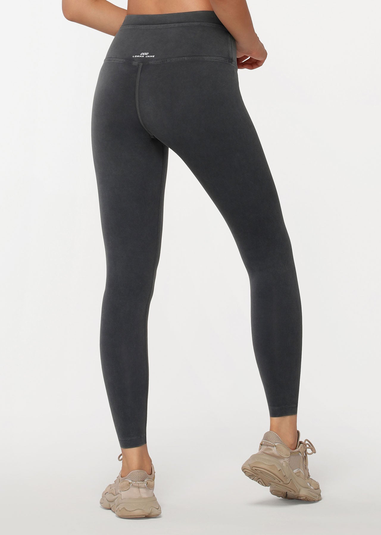 Lorna Jane Washed Core Ankle Biter Leggings - Washed Black