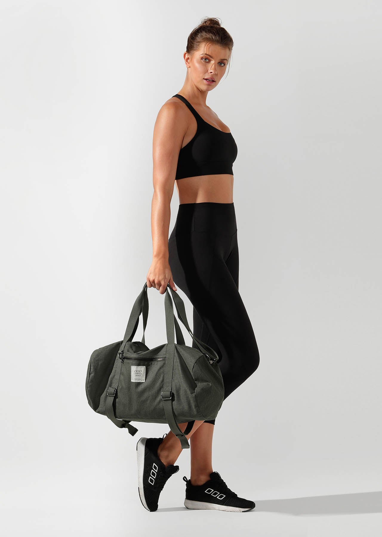 Lorna Jane Washed Yoga Duffle Bag - Oil