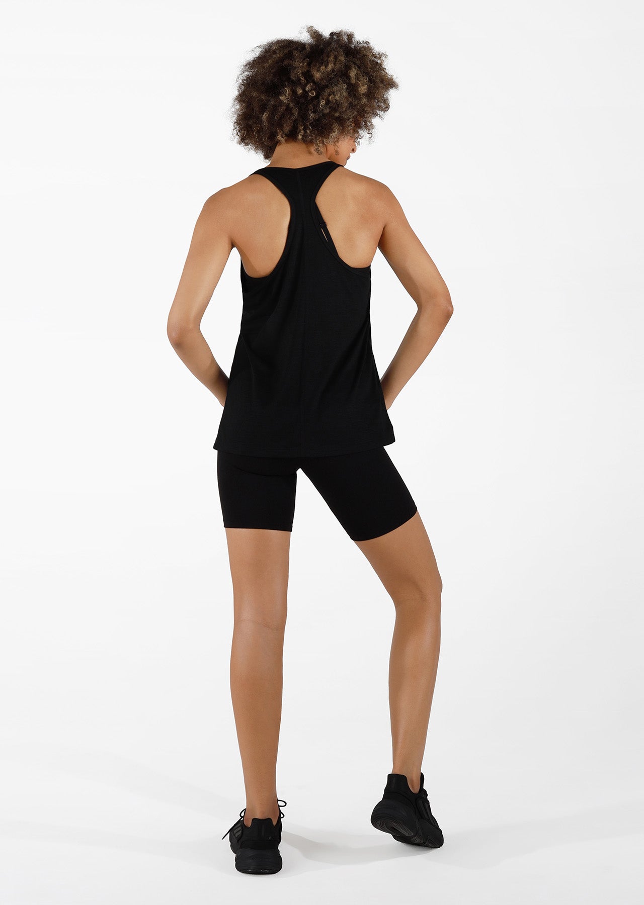 Lorna Jane Wealth Slouchy Gym Tank - Black