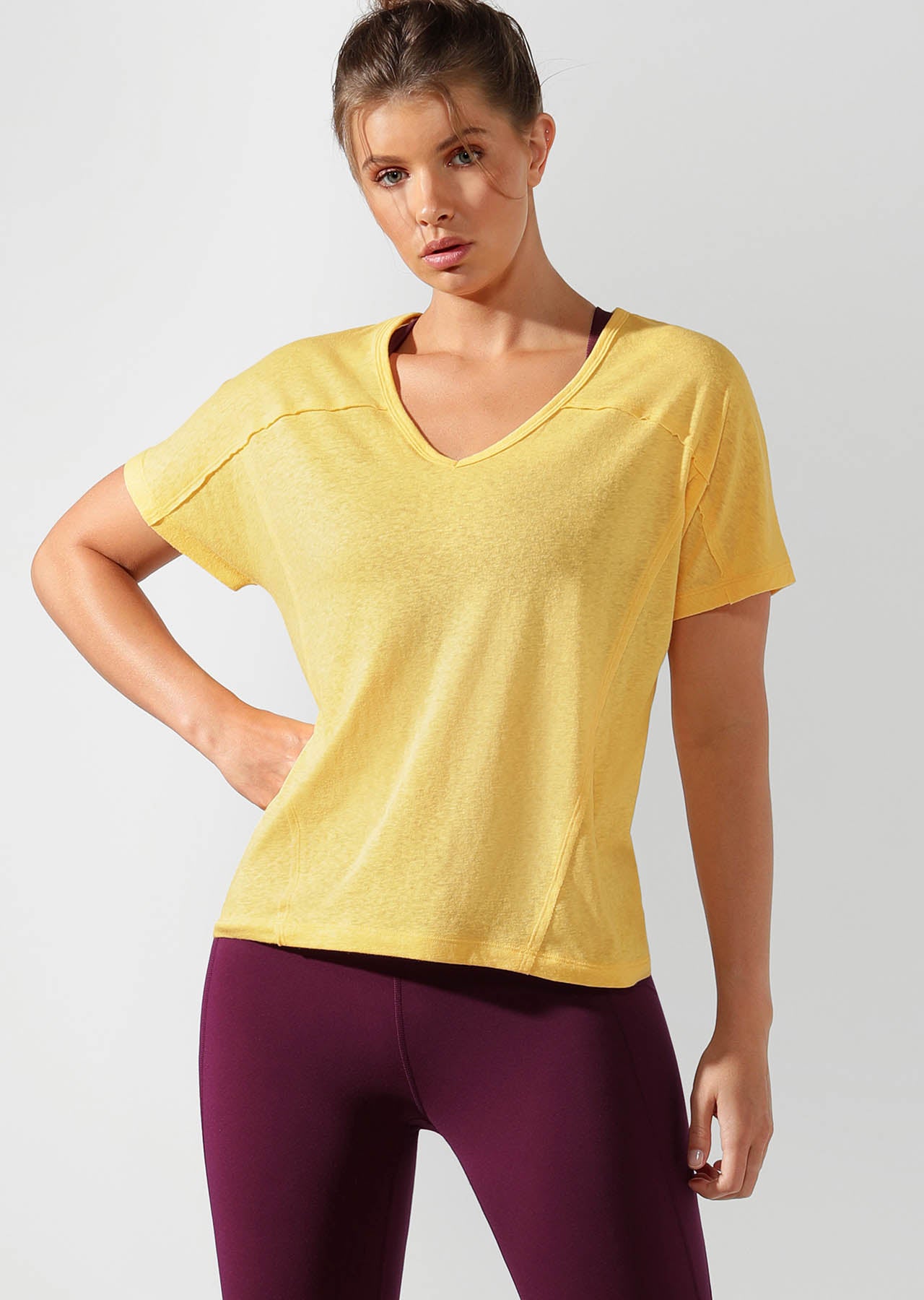 Lorna Jane Weekend Infrared Tee - Mustard