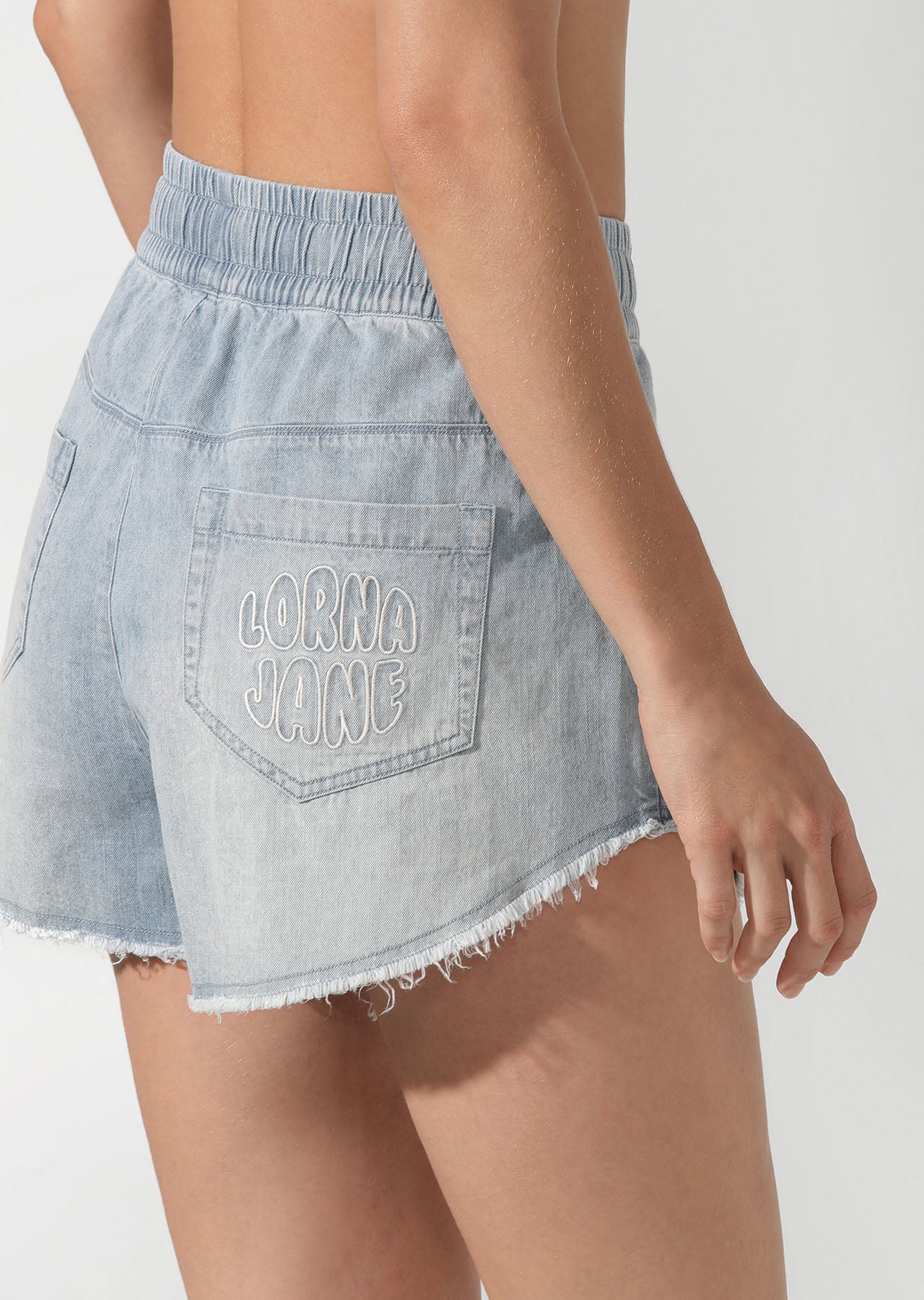 Lorna Jane Weekender High Waisted Denim Short - Denim