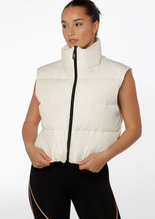 Lorna Jane Weightless Puffer Vest - Porcelain