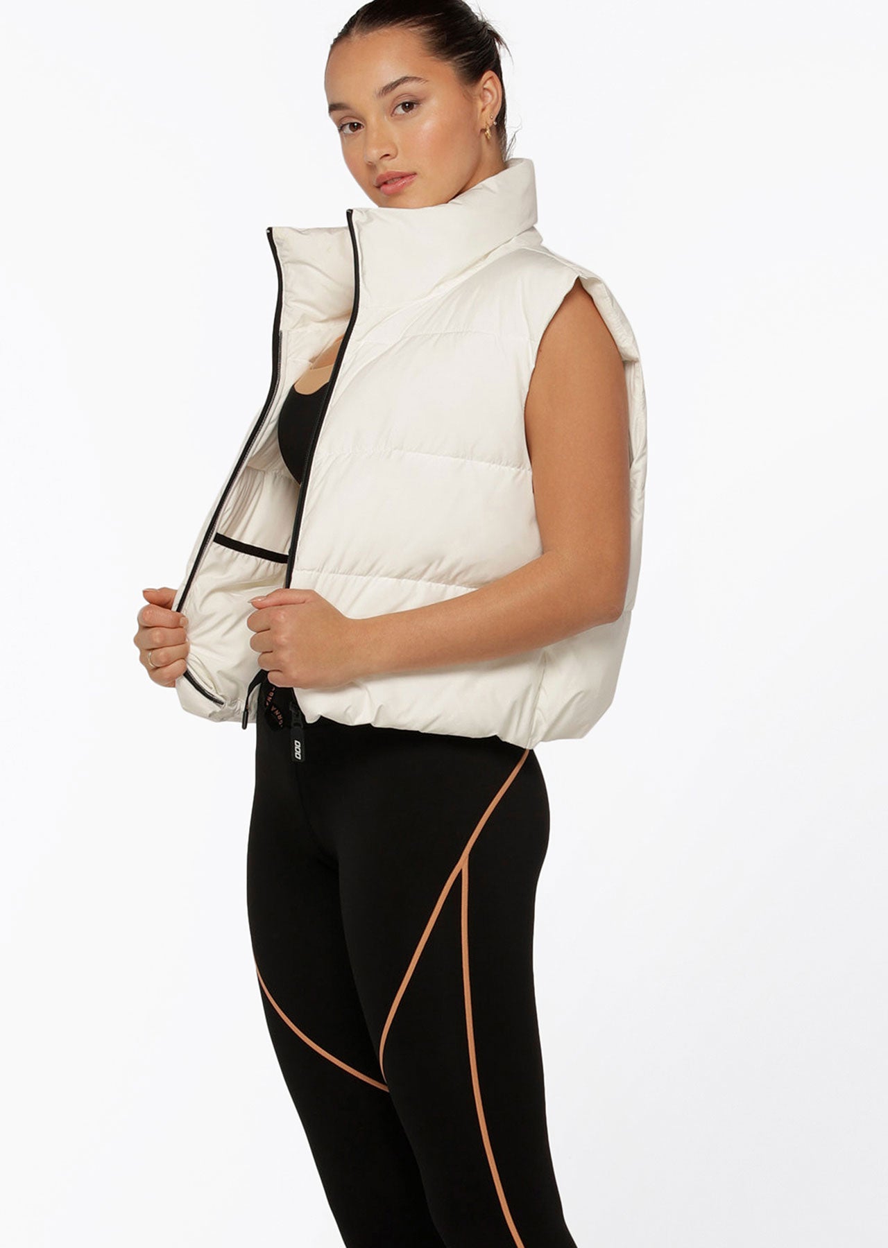 Lorna Jane Weightless Puffer Vest - Porcelain