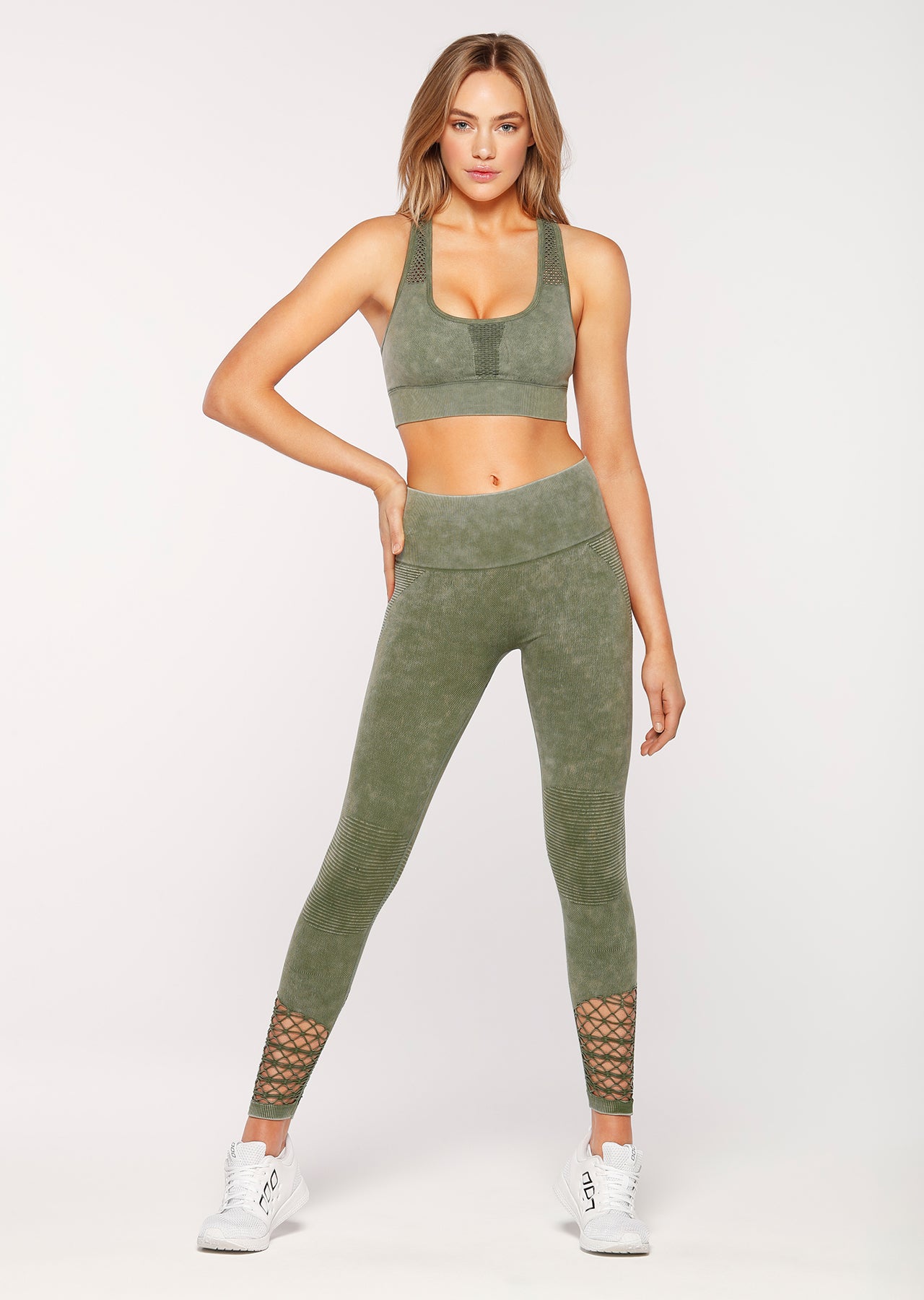 Lorna Jane Well Being Seamless F/L Tight - Army Green