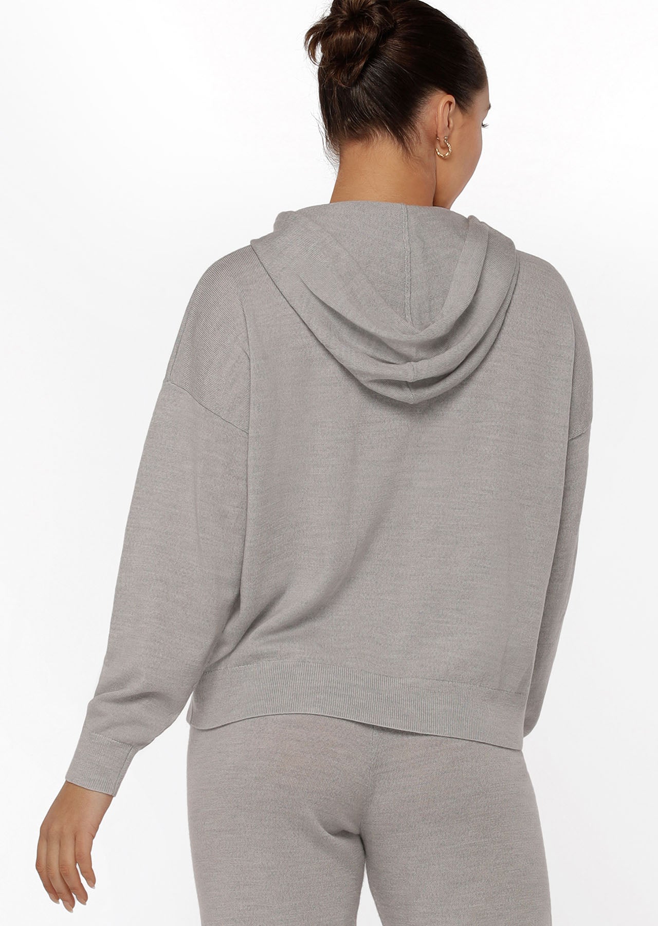 Lorna Jane Wellness Hoodie - Light Grey Marl