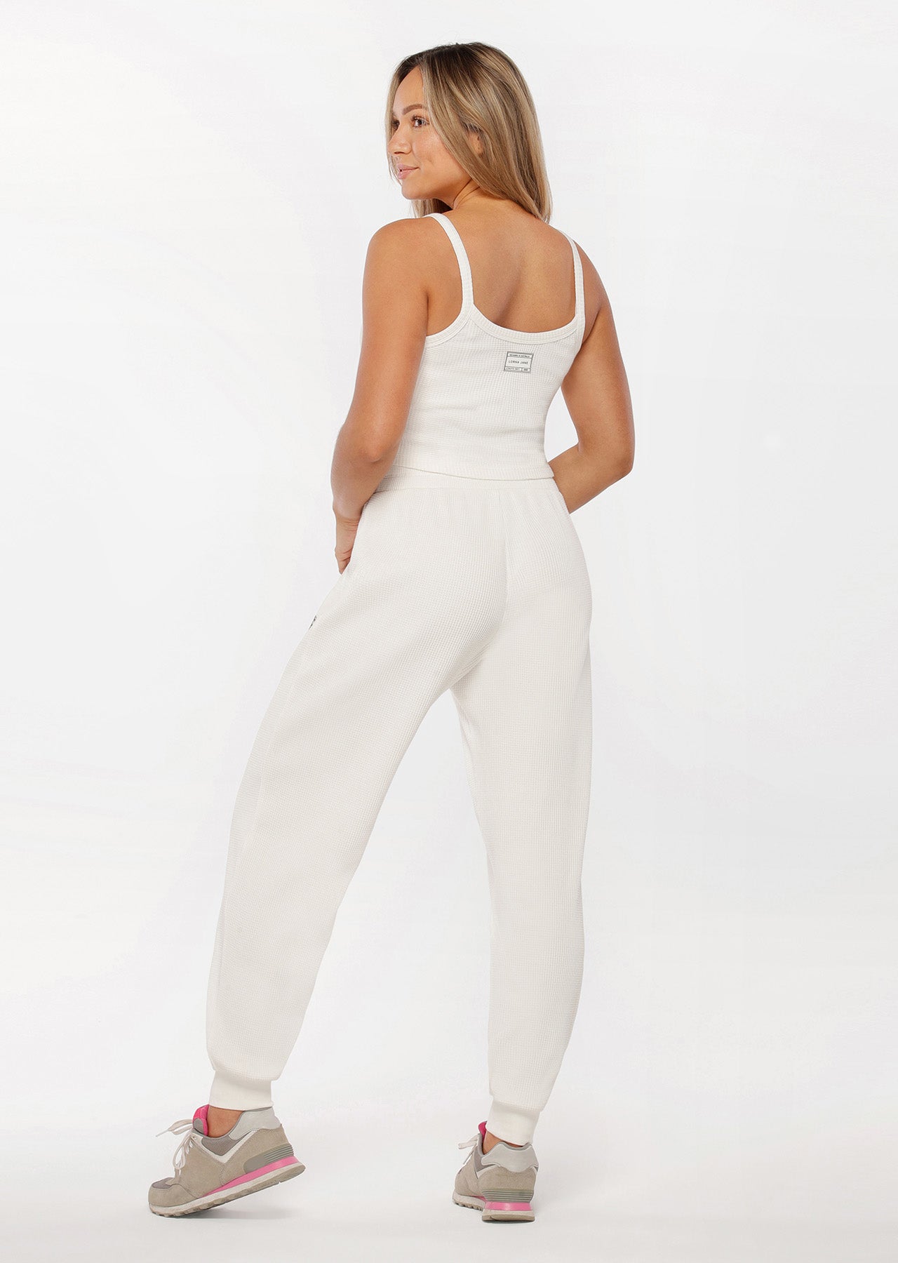 Lorna Jane Wellness Waffle Lounge Pant - Porcelain