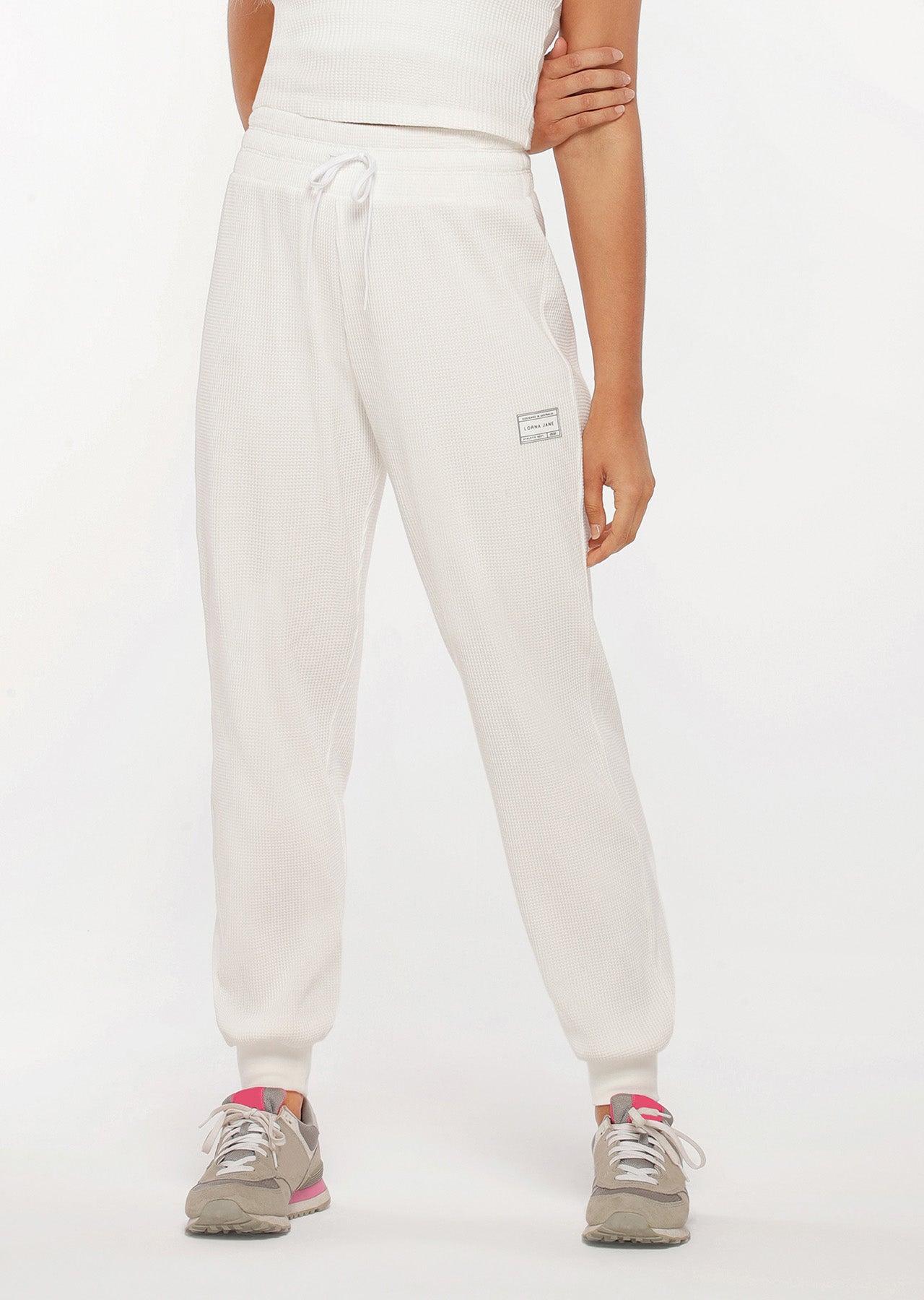 Lorna Jane Wellness Waffle Lounge Pant - Porcelain