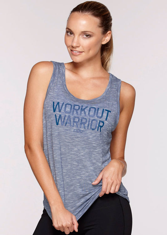 Lorna Jane Workout Warrior Tank - Ocean Marl