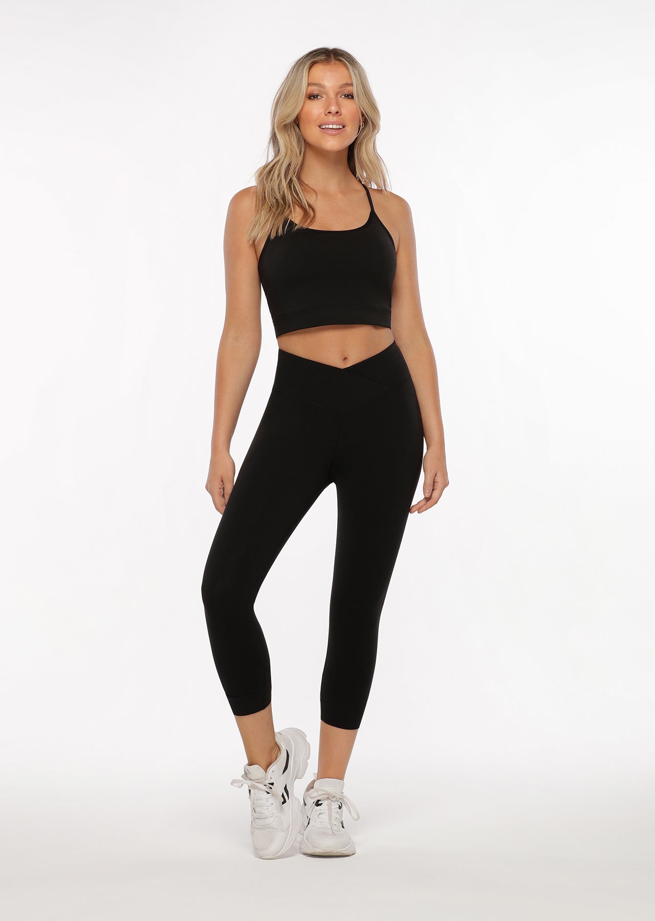 Lorna Jane Wrap Around 7/8 Leggings - Black