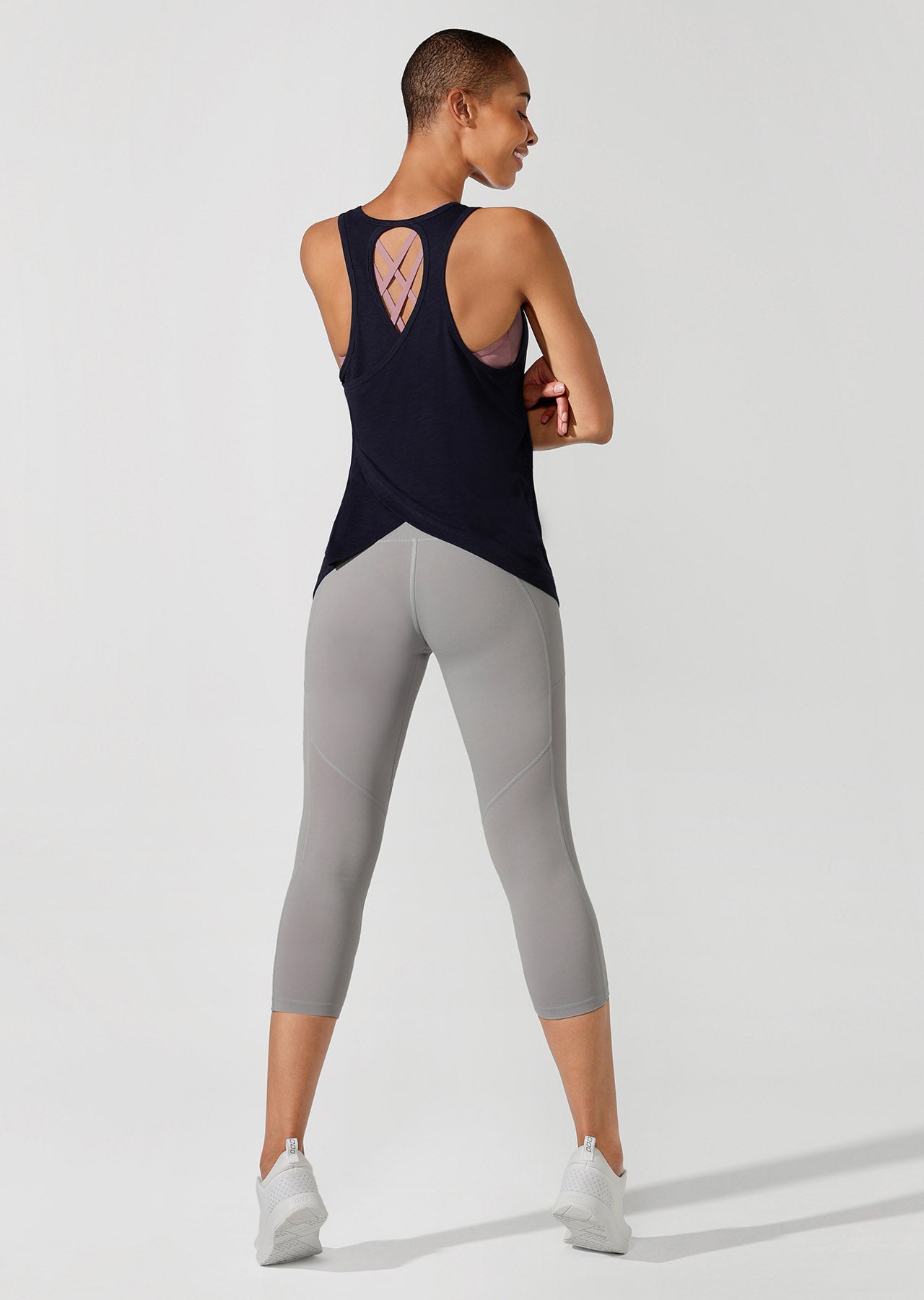 Lorna Jane Wrap Back Lifestyle Tank - French Navy