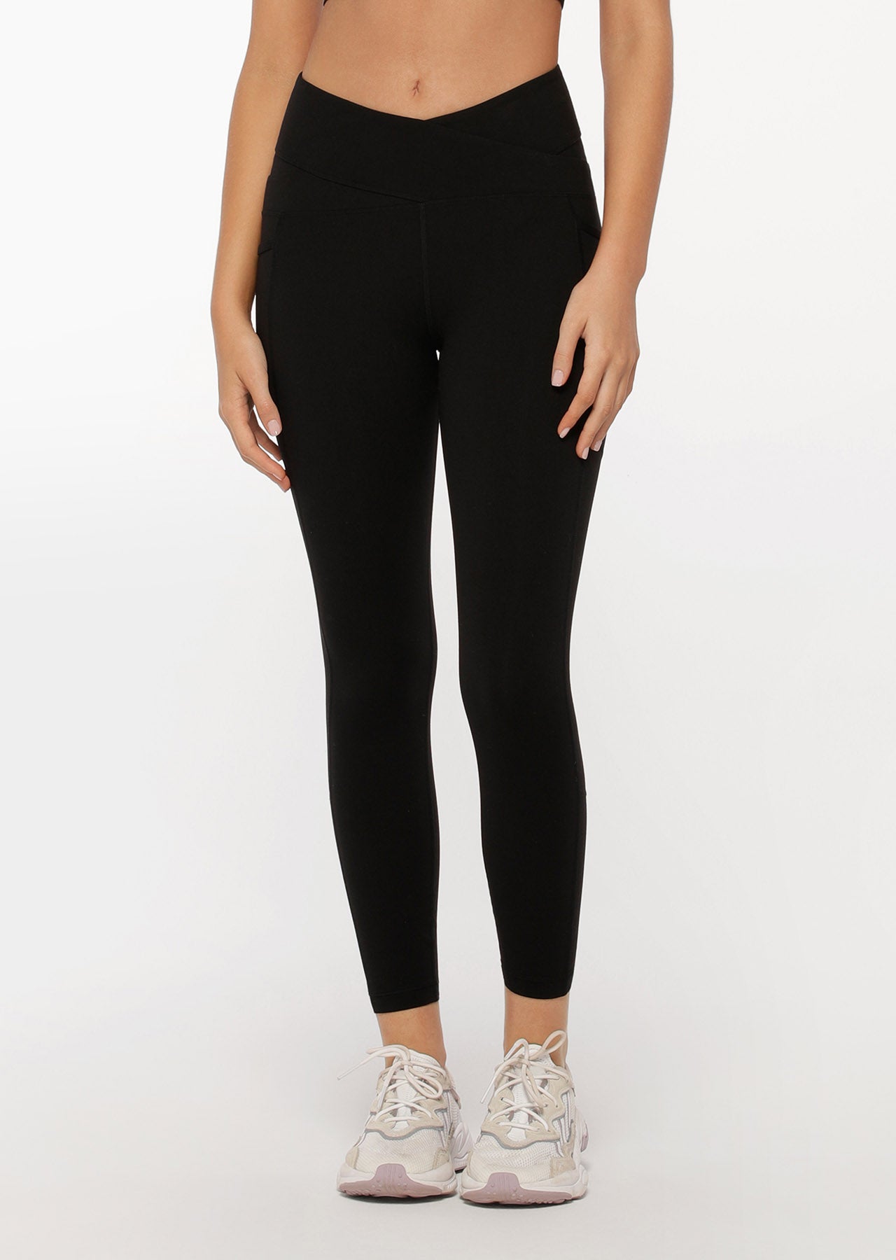 Lorna Jane Wrap It Up Ankle Biter Leggings - Black