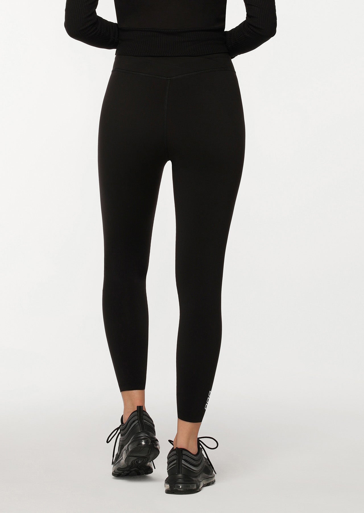 Lorna Jane Wrap Waistband Ankle Biter Leggings - Black