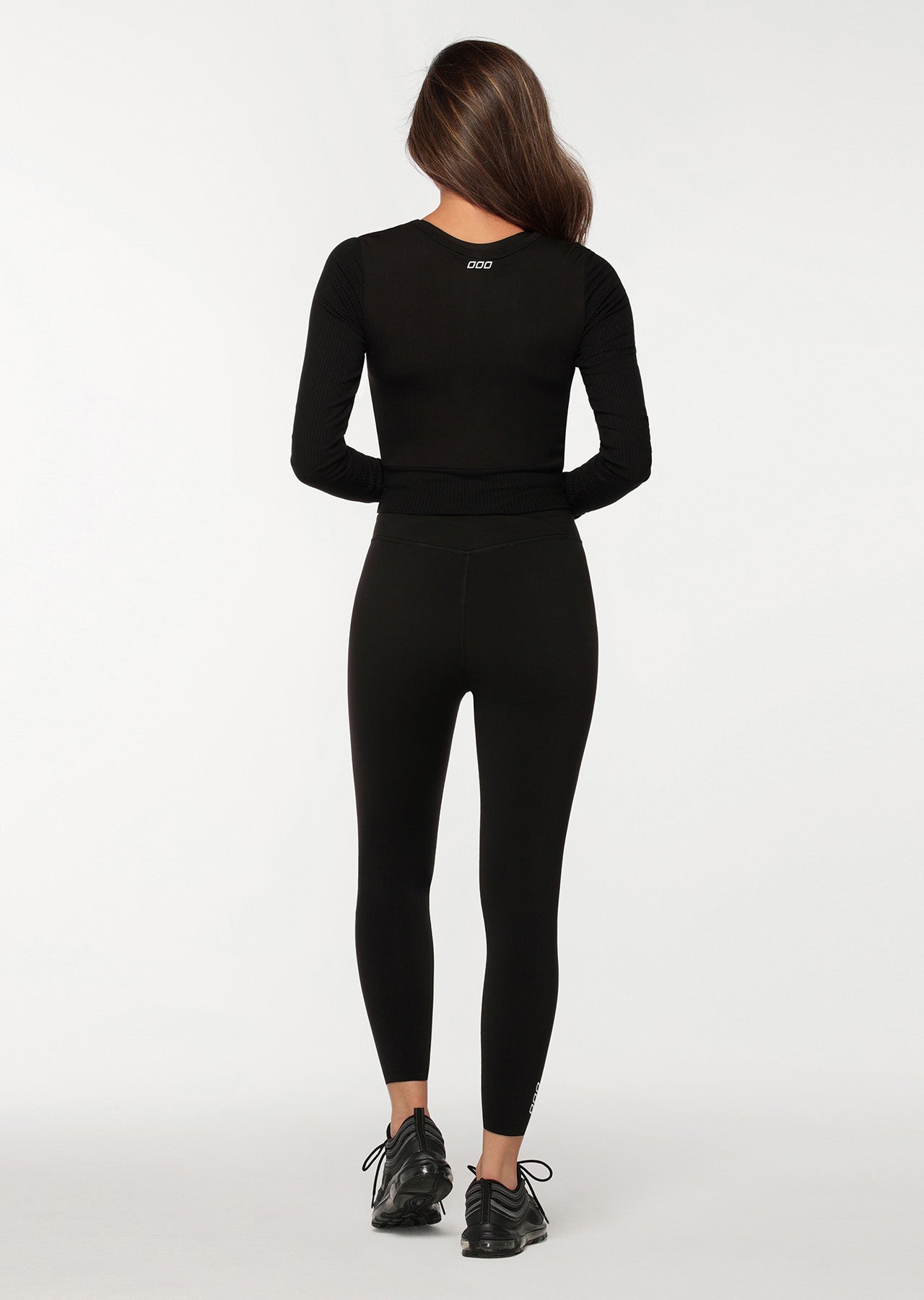 Lorna Jane Wrap Waistband Ankle Biter Leggings - Black