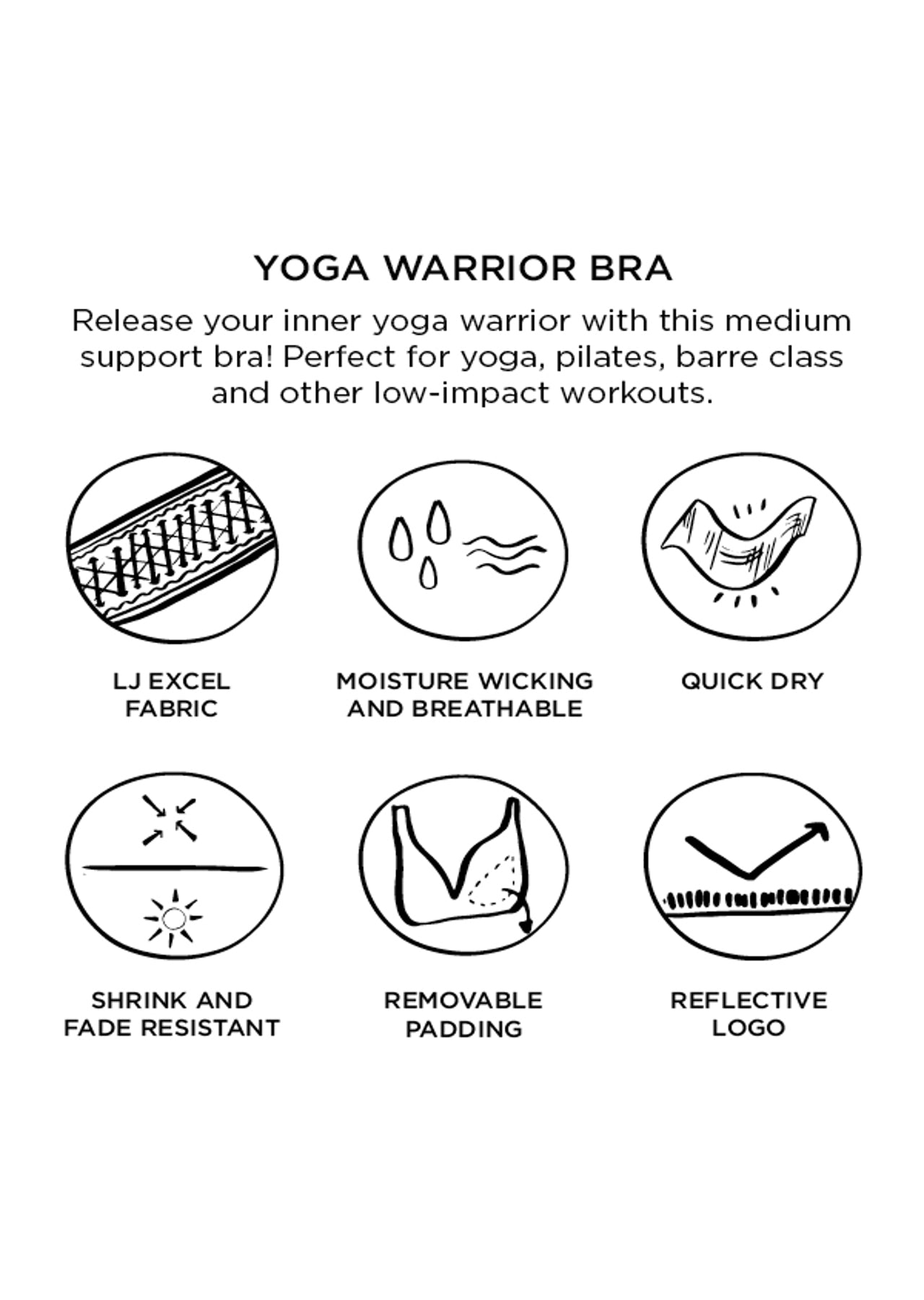 Lorna Jane Yoga Warrior Bra - Breeze Blue