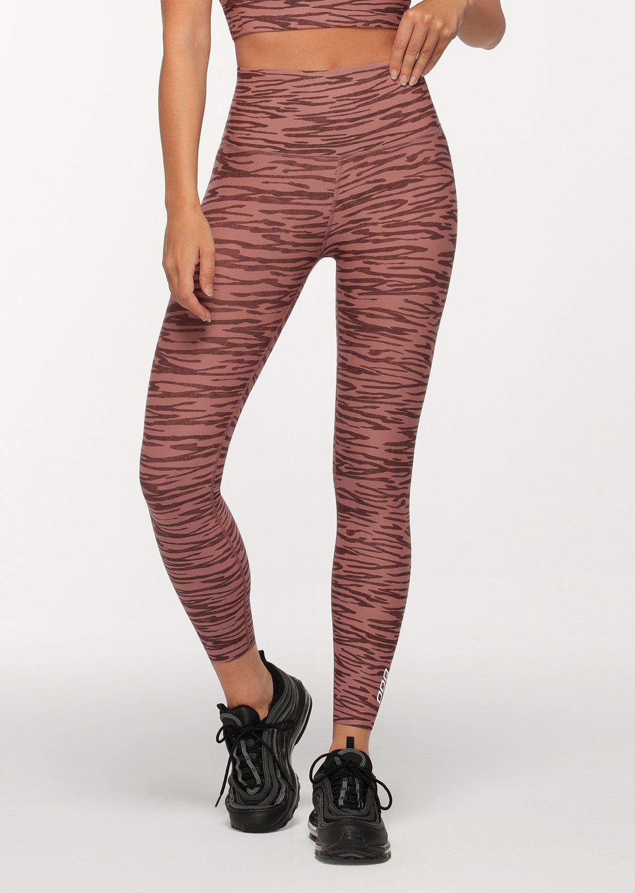 Lorna Jane Zebra Ankle Biter Leggings - Zebra Print