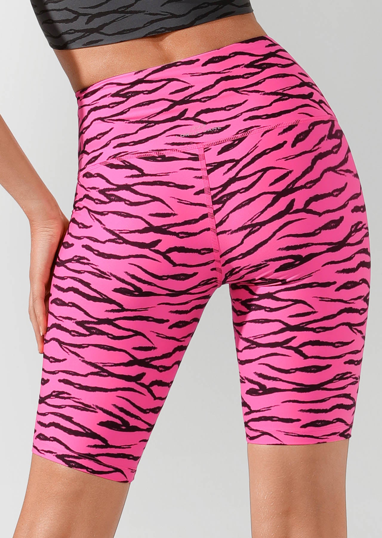 Lorna Jane Zebra Bike Short - Rosa Shocking/Zebra Print